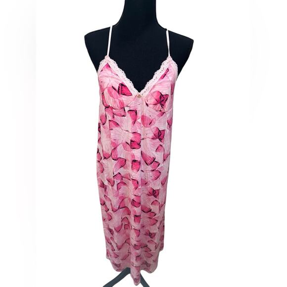 NWT Pink Butterfly Slip Nightgown - Picture 1 of 6